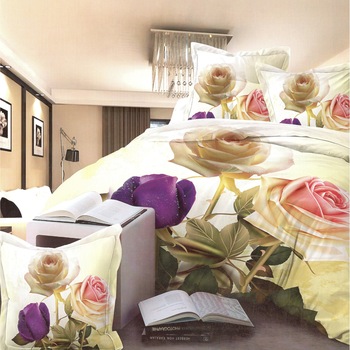 Lenjerie bumbac satinat 4 piese, pentru pat mare gri JN294 Lenjerie bumbac satinat 4 piese, pentru pat mare gri JN294