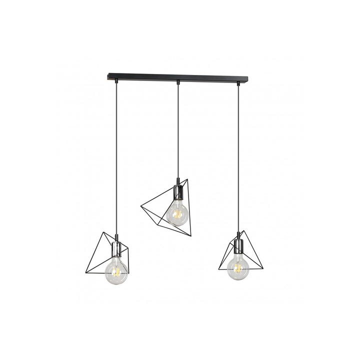 Полилей Emibig Dex, 3x60W, Черен