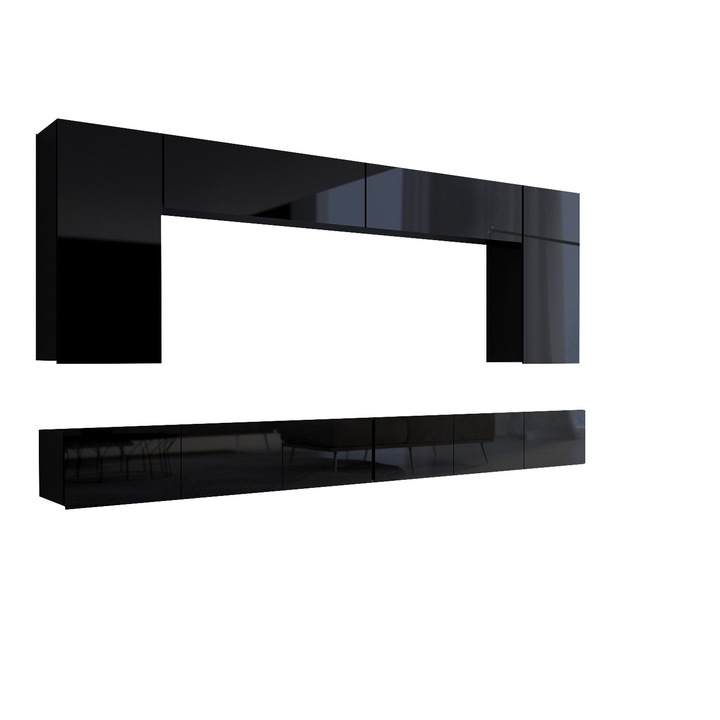 Living Calabria 13 Negru, L 300 cm