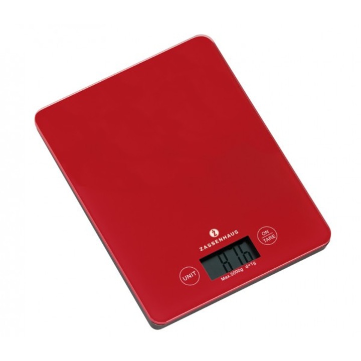 Кухненска електронна везна ZASSENHAUS 073218, Червена