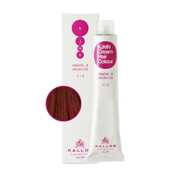Vopsea de par profesionala KJMN Kallos 100ml nr.6.5 blond inchis cu nuanta de mahon Vopsea de par profesionala KJMN Kallos 100ml nr.6.5 blond inchis cu nuanta de mahon
