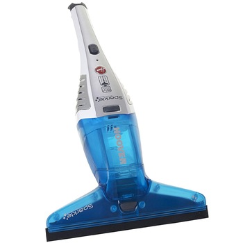 Aspirator geamuri Hoover Jive Window JWC60B6 011, 6 V, NI-MH, rezervor apa: 0.1 l, Alb/Albastru Aspirator geamuri Hoover Jive Window JWC60B6 011, 6 V, NI-MH, rezervor apa: 0.1 l, Alb/Albastru