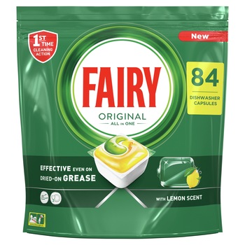 Detergent pentru masina de spalat vase Fairy All in One, 84 spalari Detergent pentru masina de spalat vase Fairy All in One, 84 spalari