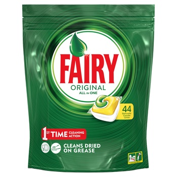 Detergent pentru masina de spalat vase Fairy All in One, 44 spalari Detergent pentru masina de spalat vase Fairy All in One, 44 spalari