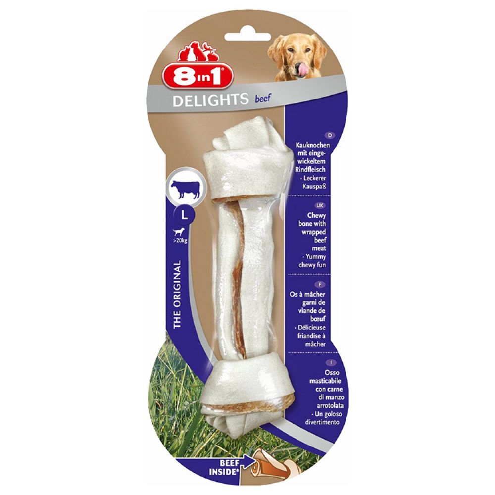 Recompense pentru Caini de talie mare 8in1 os de ros aroma vita