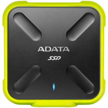 SSD extern ADATA Durable SD700, 512GB USB 3.2, Galben SSD extern ADATA Durable SD700, 512GB USB 3.2, Galben