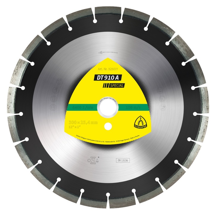 Disc diamantat pentru asfalt DT910A, 450x25.4, Klingspor