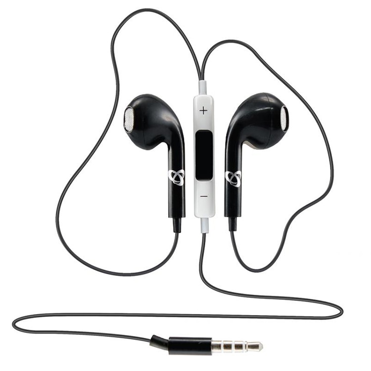 Casticu fir in-ear, SBOX, IEP-204, cu microfon, Negru/Alb