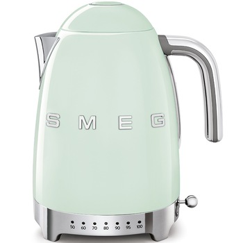 Fierbator electric, Smeg, 2400W, Reglare temperatura, 1,7 L, Verde Fierbator electric, Smeg, 2400W, Reglare temperatura, 1,7 L, Verde