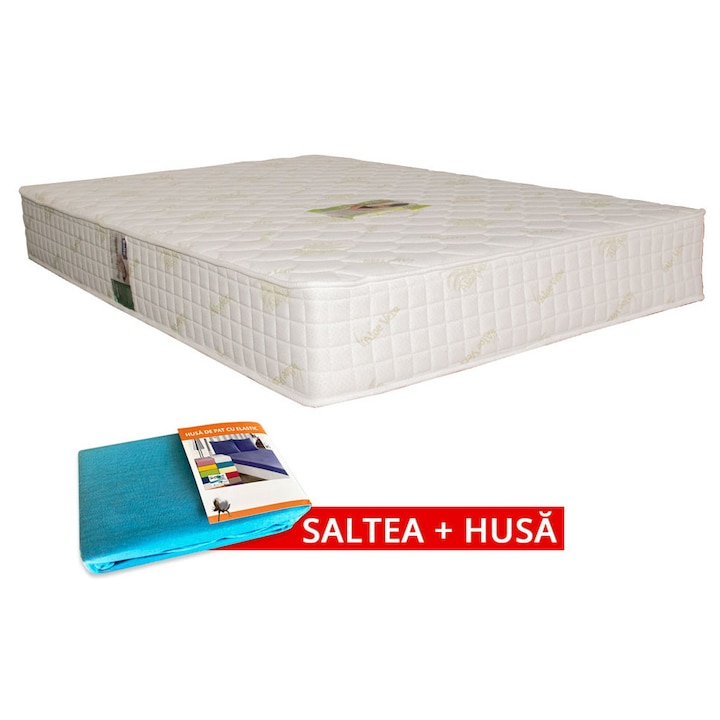 Set Saltea Pocket Spring Saltex 140x200 cm + Husa cu elastic