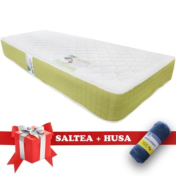 Set Saltea Pocket Spring Saltex 90x200 cm + Husa cu elastic Set Saltea Pocket Spring Saltex 90x200 cm + Husa cu elastic