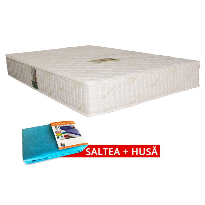 Set Saltea Pocket Spring Saltex 90x190 cm + Husa cu elastic