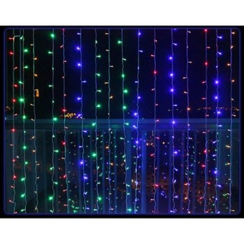 Instalatie luminoasa, Craciun, 320 leduri, 3x3 m, tip perdea, MULTICOLOR, STA002M Instalatie luminoasa, Craciun, 320 leduri, 3x3 m, tip perdea, MULTICOLOR, STA002M