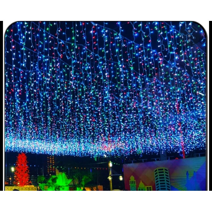 Instalatie de Craciun tip Franjuri / Turturi, 8 metri, 180 Led-uri Multicolor AGR006M