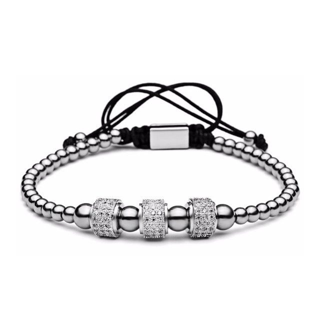 Bratara Brooks White Zircon Cilinder,Femei,Ajustabila