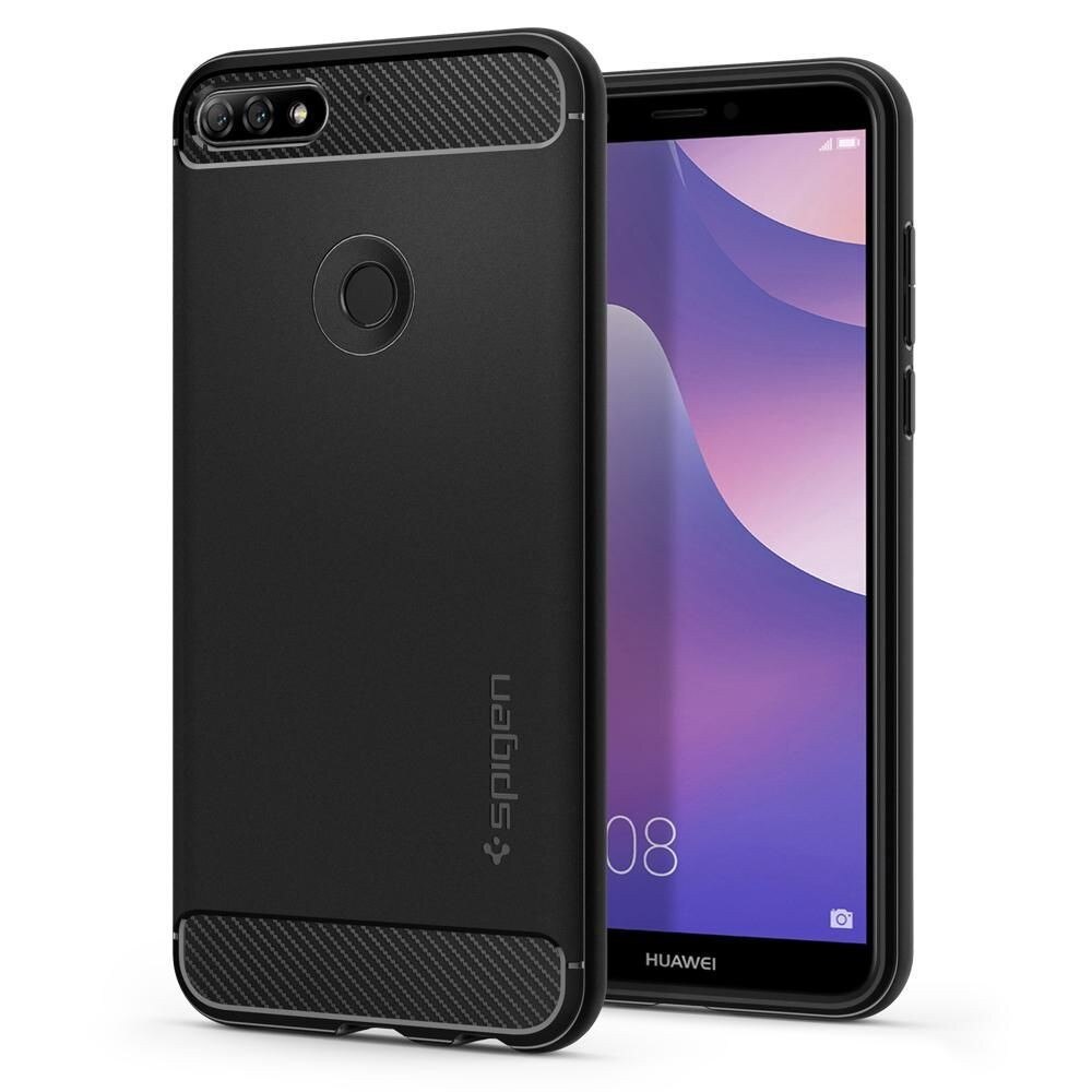 Carcasa Spigen Rugged Armor pentru Huawei Y7 Prime 2018, Negru