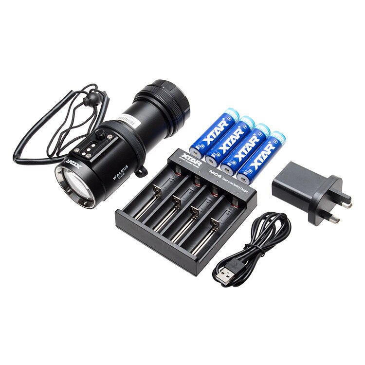 Lanterna subacvatica XTAR D08 Walrus 2000lm, CREE XP-E2, acumulatori inclusi