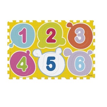 Puzzle Chicco Cifre, 6 piese, 12 luni+ Puzzle Chicco Cifre, 6 piese, 12 luni+