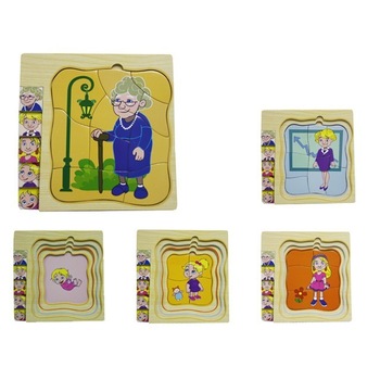 Puzzle cu 3 ipostaze, Brimarex, Lemn Puzzle cu 3 ipostaze, Brimarex, Lemn