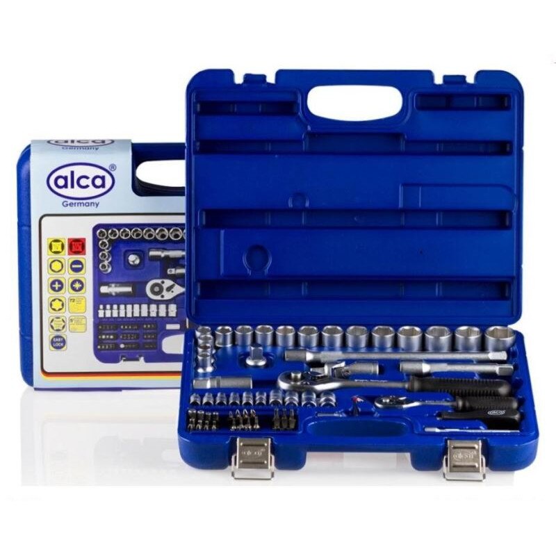 Trusa chei 72 piese (clichete, tubulare, biti, hexagonele) 414.10 Alca