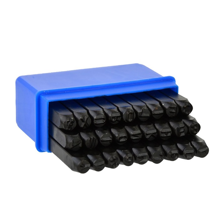 Set poansoane litere, 5mm / 27 elemente, Geko, G01809