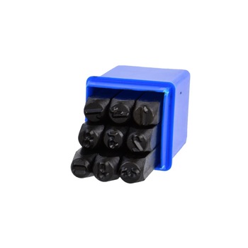 Set poansoane numere, 8mm / 9 elemente, Geko, G01811 Set poansoane numere, 8mm / 9 elemente, Geko, G01811