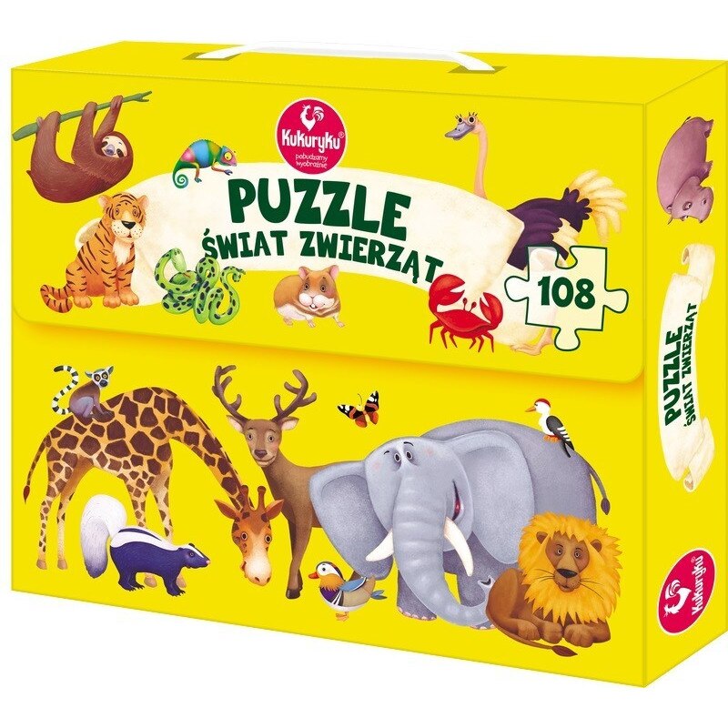 Puzzle pentru copii Promatek, 3384, Lumea animalelor, 108 piese