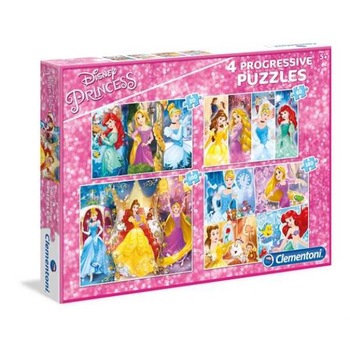 Set 4 puzzle Clementoni Printesele Disney, 360 piese Set 4 puzzle Clementoni Printesele Disney, 360 piese