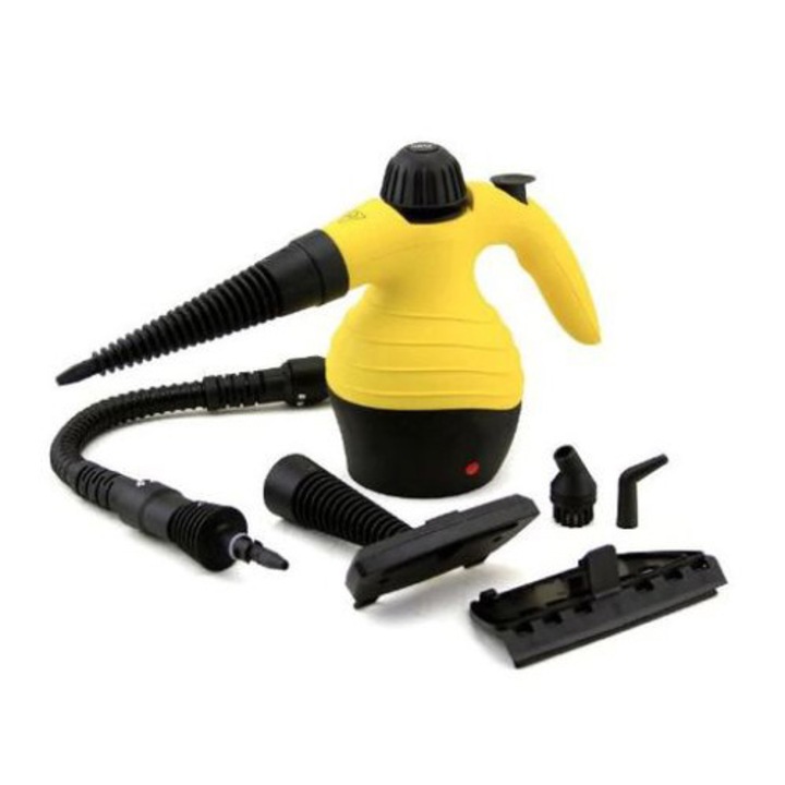 Aparat de curatat cu aburi, putere 1000W, multifunctional, Galben
