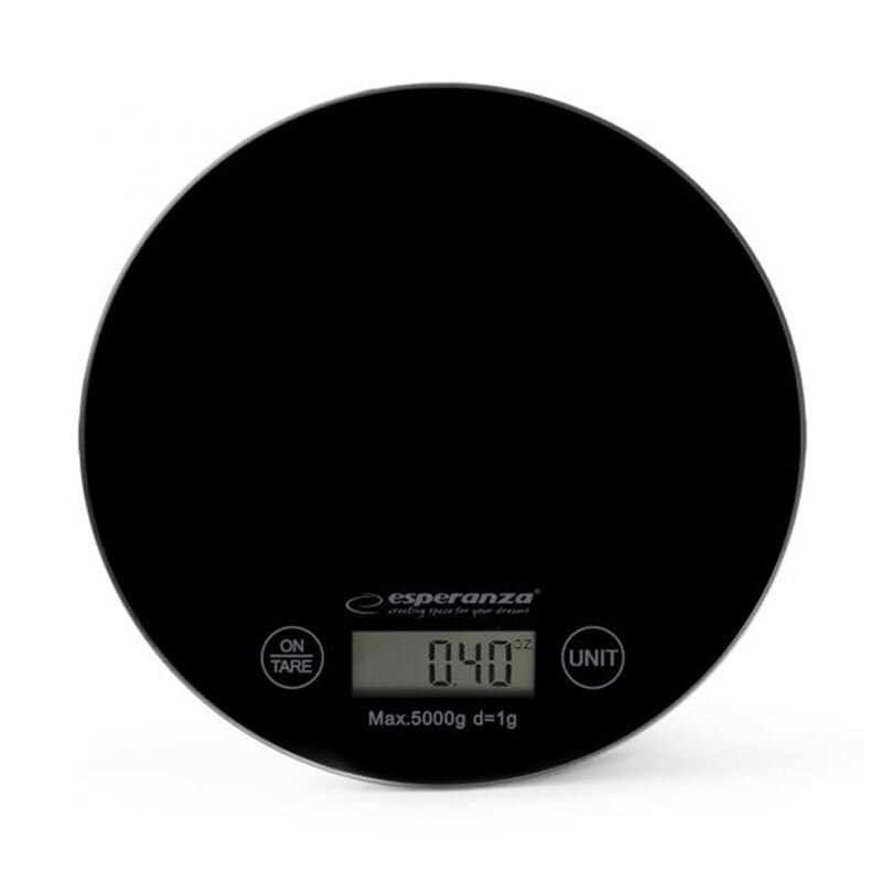 Cantar de bucatarie Esperanza Mango, maxim 5 kg, negru