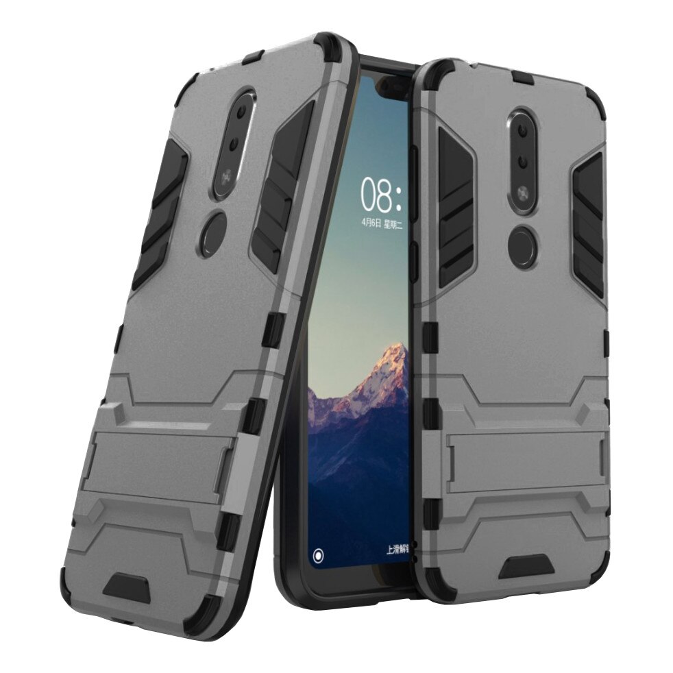 Husa hibrid g-shock pentru Nokia X6, gri