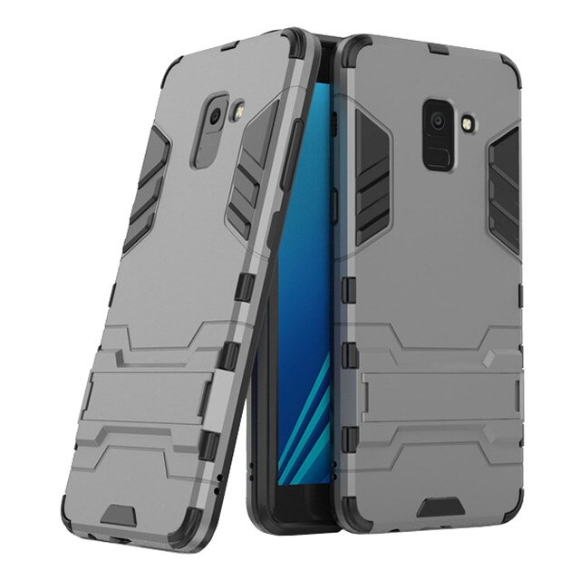 Husa hibrid g-shock pentru Samsung Galaxy A8 Plus 2018, gri
