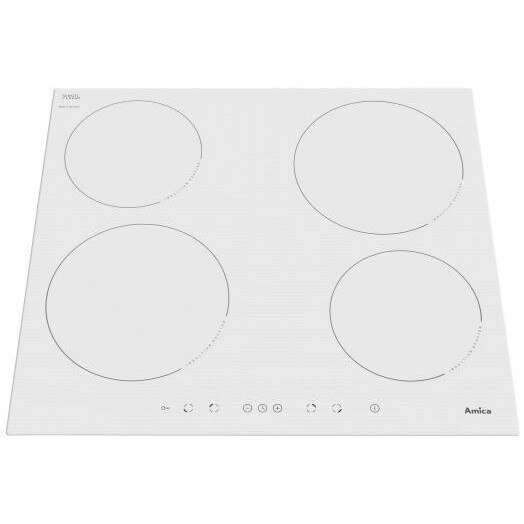 Plita incorporabila Amica PI6140PWTU, 4 arzatoare, Alb
