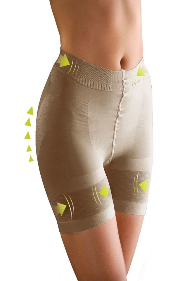 Colanti modelatori elastici Beauty Shape bej cu talie normala, Bej