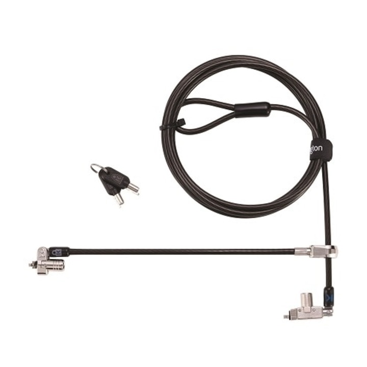 Защитен кабел Dell Kensington N17 Dual Head Laptop Lock, 2 ключа