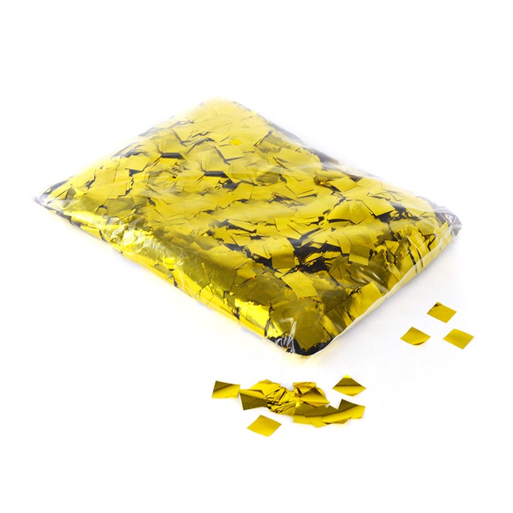 Punga de 1Kg cu confetti metalice OH!Fx 17mm auriu