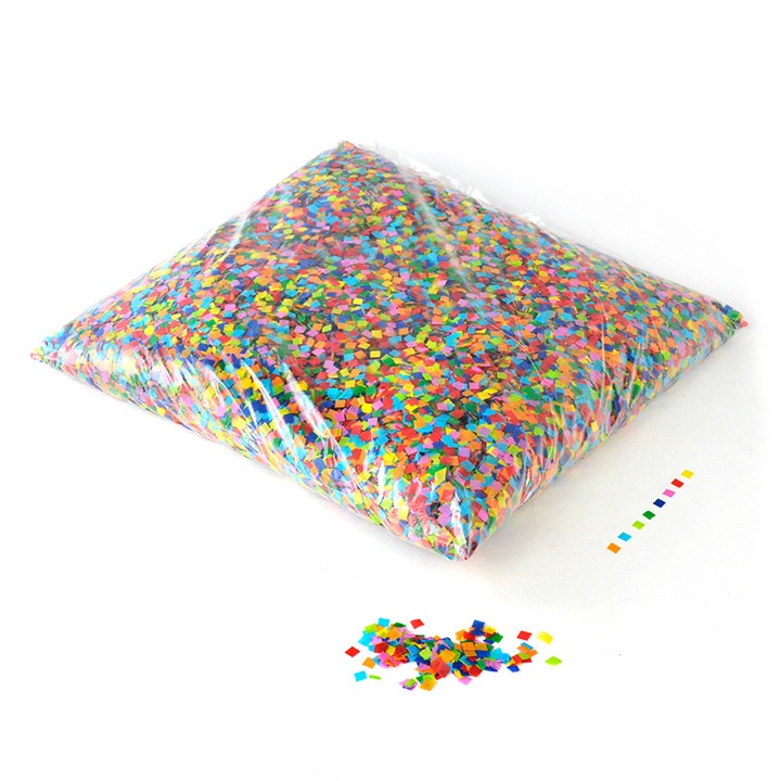 Punga de 1Kg cu confetti metalice OH!Fx 17mm multicolor