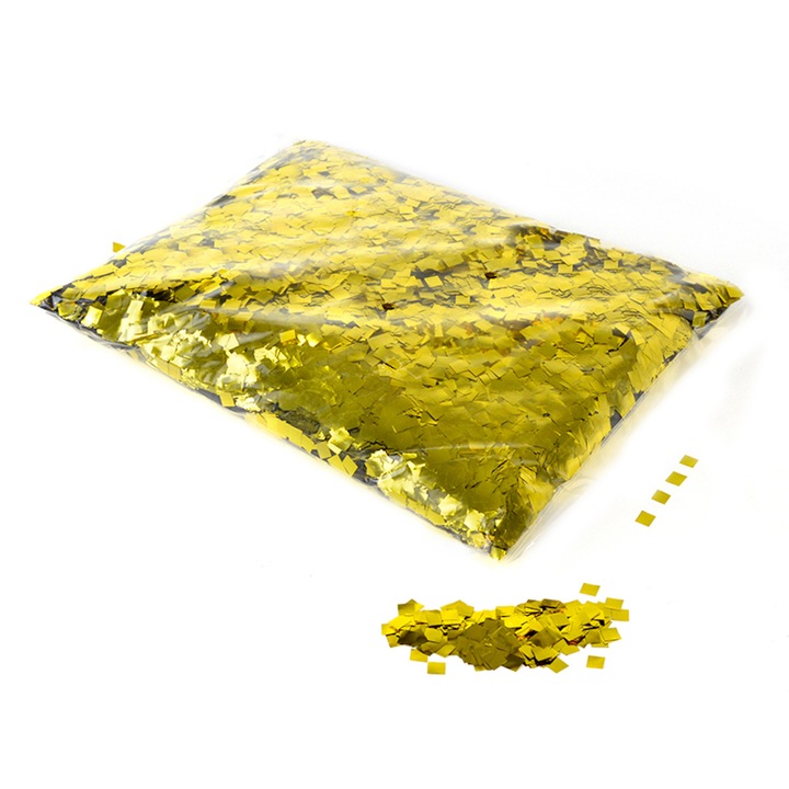 Punga de 1Kg cu confetti metalice OH!Fx 6mm auriu