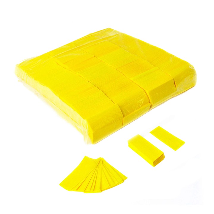 Punga de 1Kg cu confetti OH!Fx de 2x5 cm, vrac, galben