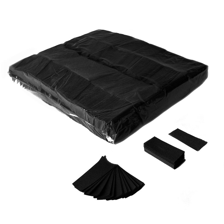 Punga de 1Kg cu confetti OH!Fx de 2x5 cm, vrac, negru
