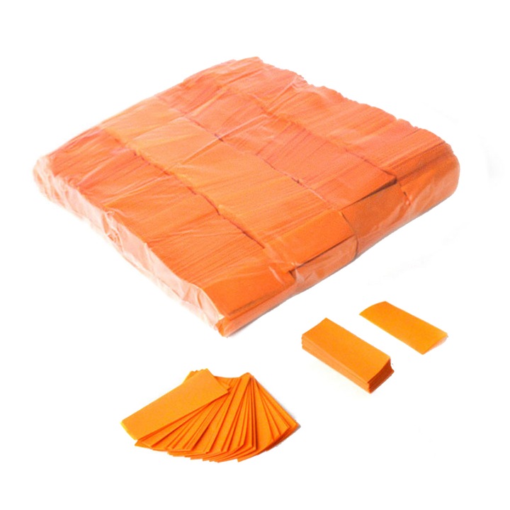 Punga de 1Kg cu confetti OH!Fx de 2x5 cm, vrac, portocaliu