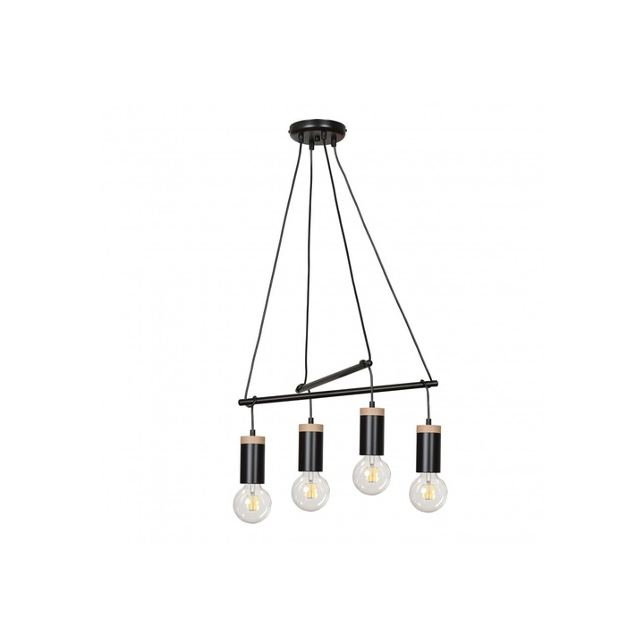 Полилей Emibig Skandia, 4x60W, Черен
