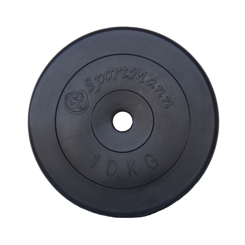 Greutate PVC 10kg/31mm Sportmann - negru