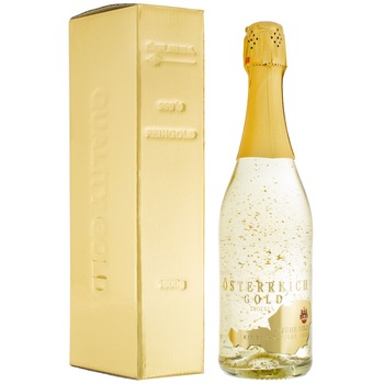 Vin Spumant cu Foita de Aur 23 K Alimentar - Osterreich Gold - 200 ml , 9,5% Vin Spumant cu Foita de Aur 23 K Alimentar - Osterreich Gold - 200 ml , 9,5%
