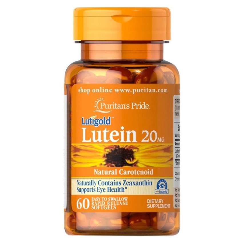 Luteina 20 mg Puritan`s Pride, 60 capsule, 18 g