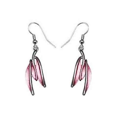 Cercei eleganti cu frunze roz si metal rodiat - BeSpecial 2447, 3,20, Roz
