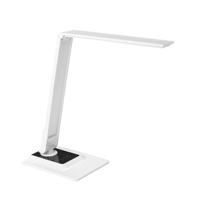 Lampa de birou Atlantis, alba, led 9W 3000/4000/6600ºK, Intrare USB 5V 0,5A, 46*25cm, 5 intensitati de lumina