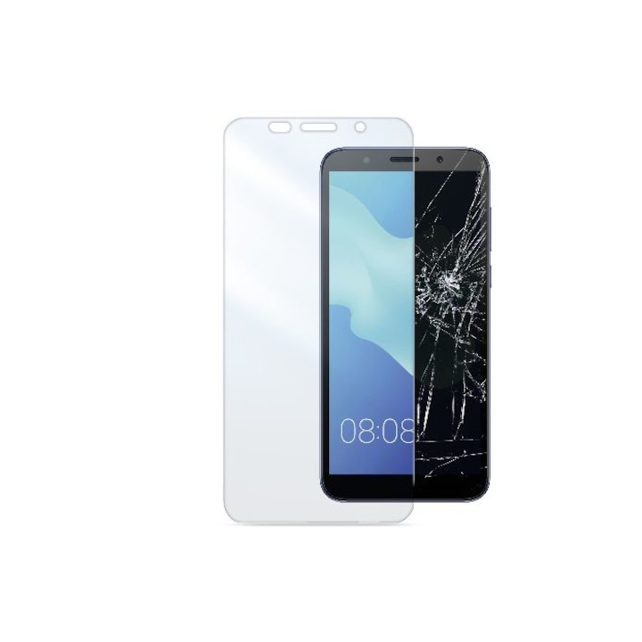 Folie protectie ecran, Cellular line, Sticla, pentru Huawei Y5 2018, Transparent