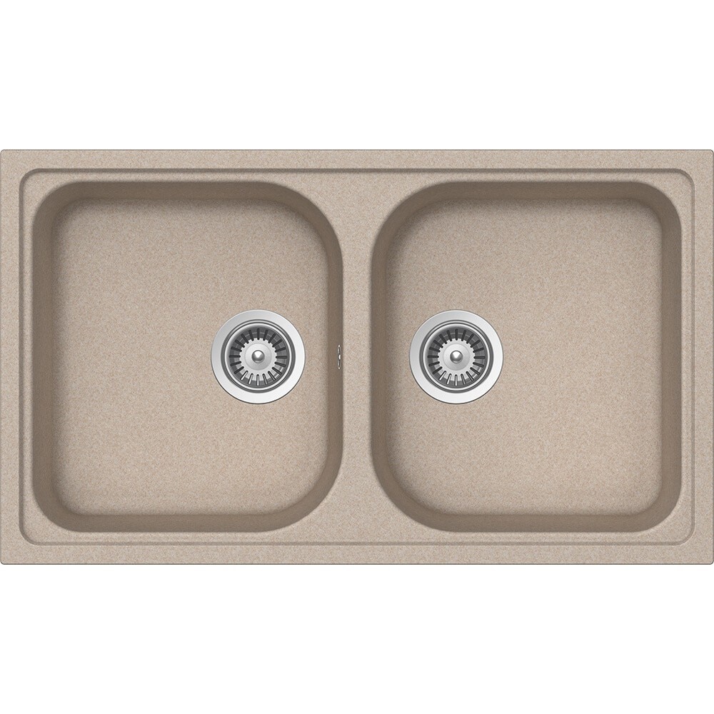 Chiuveta granit Schock Viola N-200 Sabbia, 860 x 500 mm, adancime cuva 205 mm, reversibila, montare pe blat