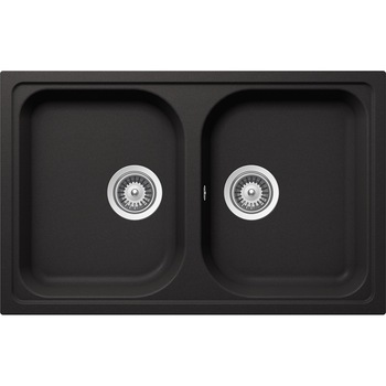 Chiuveta granit Schock Viola N-200S Nero, 790 x 500 mm, adancime cuva 205 mm, reversibila, montare pe blat Chiuveta granit Schock Viola N-200S Nero, 790 x 500 mm, adancime cuva 205 mm, reversibila, montare pe blat